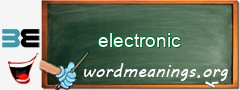 WordMeaning blackboard for electronic